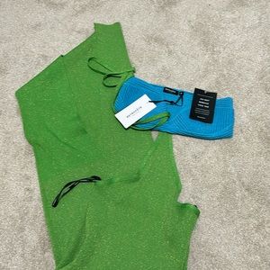 Retrofete Green and Blue Dress